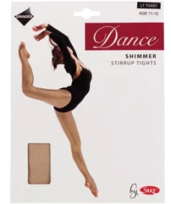 Alternative view of Shimmer Dance Stirrup Tights (Toast)